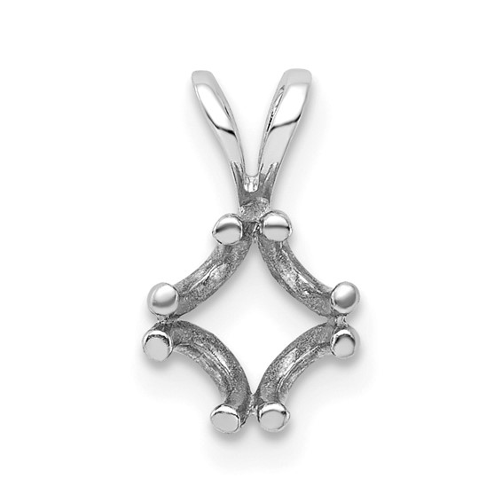 14kw Round 4-Prong Twin Wire 7.0mm Pendant Setting