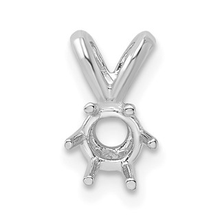 14kw Round 6-Prong Cast Heavy Weight 5.2mm Pendant Setting