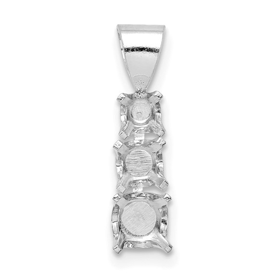 14kw Round 3-Stone 1.00ct. Pendant Setting