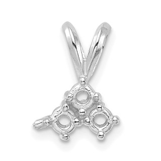 14kw Round 3-Stone .24ct. Pendant Setting