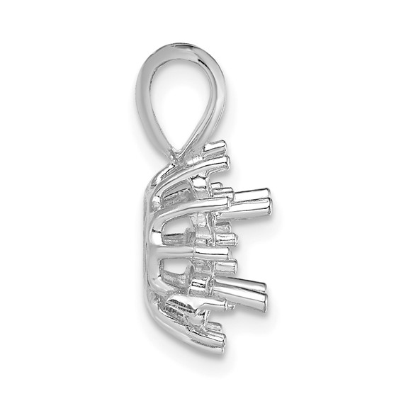 14kw Round Cluster .36ct. Pendant Setting