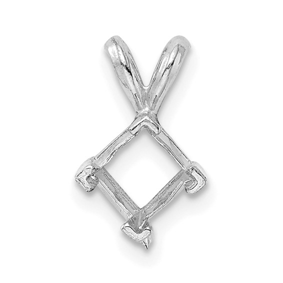 14kw Princess 4-Prong V-End 2.5mm Pendant Setting