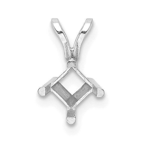 14kw Princess 4-Prong 4.0mm Pendant Setting