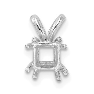 14kw Princess 8-Prong 5.0mm Pendant Setting