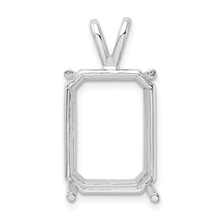 14kw Emerald 4-Prong Cast For Larger Sizes 22 x 16mm Pendant Setting