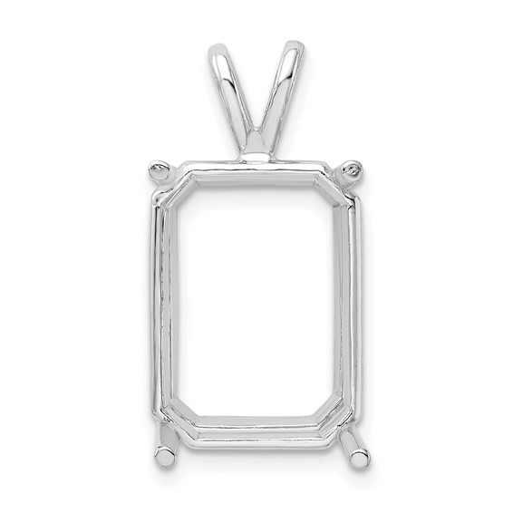 14kw Emerald 4-Prong Cast For Larger Sizes 22 x 16mm Pendant Setting