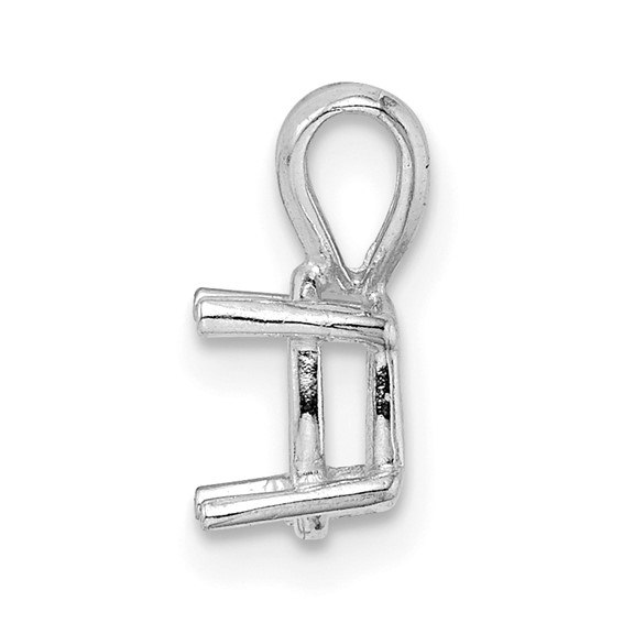 14kw Oval 4-Prong Cast Medium Weight 6 x 4mm Pendant Setting