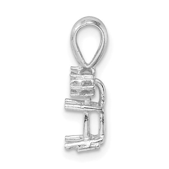 14kw Oval 4-Prong w/ 3 Diamond Accent 5 x 3mm Pendant Setting