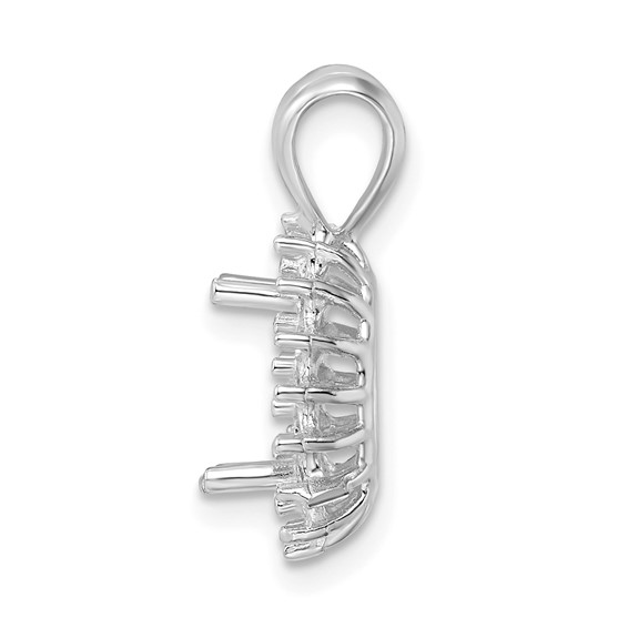 14kw Oval Cluster 7 x 5mm Pendant Setting