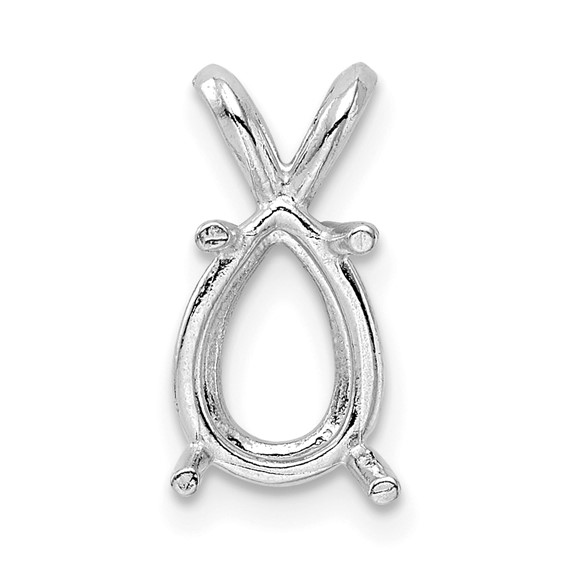 14kw Pear 4-Prong Cast Medium Weight 7 x 4mm Pendant Setting