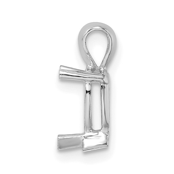 14kw Heart 3-Prong Cast V-End 11 x 9mm Pendant Setting