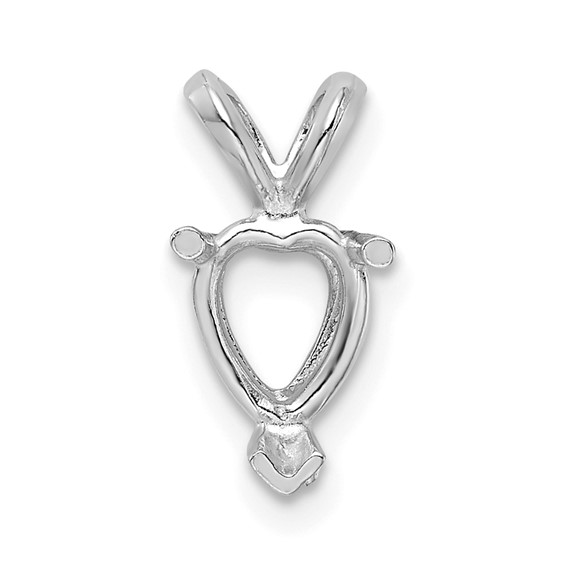 14kw Heart 3-Prong Cast V-End 11 x 9mm Pendant Setting
