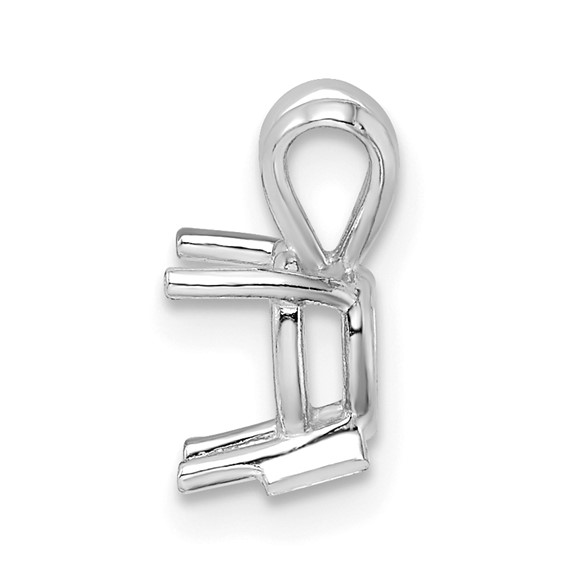 14kw Heart 4-Prong Cast Medium Weight 8.0mm Pendant Setting