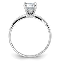 14K White Gold 0.75 Carat Lab Grown Diamond VS SI+ G+ Round Complete Solitaire Engagement Ring view 2