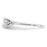 14K White Gold 0.75 Carat Lab Grown Diamond VS SI+ G+ Round Complete Solitaire Engagement Ring view 3