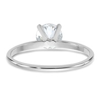 14K White Gold 0.75 Carat Lab Grown Diamond VS SI+ G+ Round Complete Solitaire Engagement Ring view 5