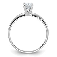 14K White Gold 0.50 Carat Lab Grown Diamond VS+ F+ Round Complete Solitaire Engagement Ring view 2