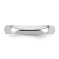 14K White Gold Cliq 4mm Hinged Half Round Wedding Band view 4
