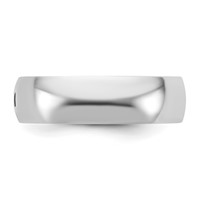 14K White Gold Cliq 6mm Hinged Half Round Wedding Band view 4