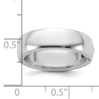 14K White Gold Cliq 6mm Hinged Half Round Wedding Band view 5