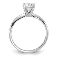 14K White Gold 1 Carat Certified Lab Grown Diamond VS+ F+ Round Complete Solitaire Engagement Ring view 2