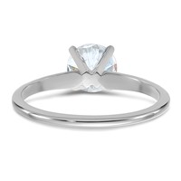 14K White Gold 1 Carat Certified Lab Grown Diamond VS+ F+ Round Complete Solitaire Engagement Ring view 5