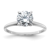 14K White Gold 1.75 Carat Certified Lab Grown Diamond VS SI+ G+ Round Complete Solitaire Engagement Ring view 1