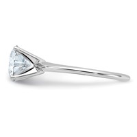 14K White Gold 2 Carat Certified Lab Grown Diamond VS+ F+ Round Complete Solitaire Engagement Ring view 3