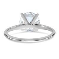 14K White Gold 2 Carat Certified Lab Grown Diamond VS+ F+ Round Complete Solitaire Engagement Ring view 5