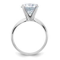 14K White Gold 3 Carat Certified Lab Grown Diamond VS SI+ G+ Round Complete Solitaire Engagement Ring view 2