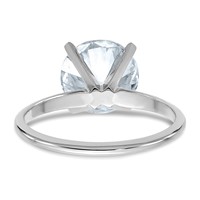 14K White Gold 3 Carat Certified Lab Grown Diamond VS SI+ G+ Round Complete Solitaire Engagement Ring view 5