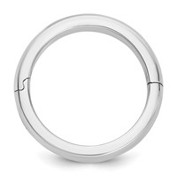 14K White Gold Cliq 8mm Hinged Half Round Wedding Band view 2