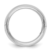 14K White Gold Cliq 6mm Hinged Comfort Fit Wedding Band view 2