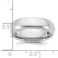 14K White Gold Cliq 6mm Hinged Comfort Fit Wedding Band view 5