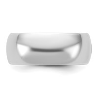 14K White Gold Cliq 8mm Hinged Comfort Fit Wedding Band view 4