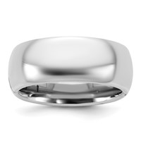 14K White Gold Cliq 8mm Hinged Comfort Fit Wedding Band view 1