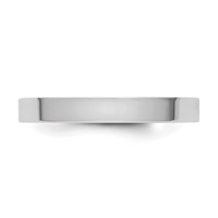14K White Gold Cliq 3mm Hinged Flat Wedding Band view 4