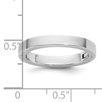 14K White Gold Cliq 3mm Hinged Flat Wedding Band view 5