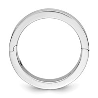 14K White Gold Cliq 4mm Hinged Flat Wedding Band view 2