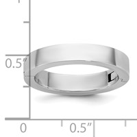14K White Gold Cliq 4mm Hinged Flat Wedding Band view 5