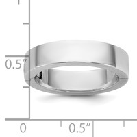 14K White Gold Cliq 5mm Hinged Flat Wedding Band view 5