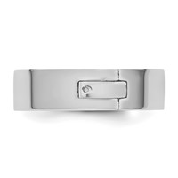 14K White Gold Cliq 6mm Hinged Flat Wedding Band view 3