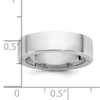 14K White Gold Cliq 6mm Hinged Flat Wedding Band view 5