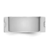 14K White Gold Cliq 8mm Hinged Flat Wedding Band view 4