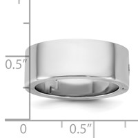 14K White Gold Cliq 8mm Hinged Flat Wedding Band view 5