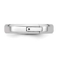 14K White Gold Cliq 4mm Hinged Beveled Edge Wedding Band view 3
