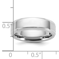 14K White Gold Cliq 6mm Hinged Beveled Edge Wedding Band view 5
