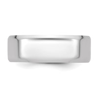 14K White Gold Cliq 7mm Hinged Beveled Edge Wedding Band view 4