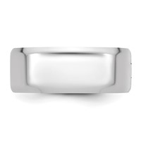 14K White Gold Cliq 8mm Hinged Beveled Edge Wedding Band view 4