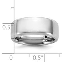 14K White Gold Cliq 8mm Hinged Beveled Edge Wedding Band view 5